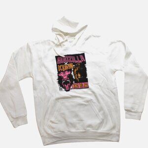 Godzilla vs Kong The New Empire Mens Kings Will Rule White Hoodie New Large